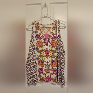Jude Connally White Camisole with Pink, Orange & Yellow Floral Print
